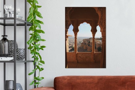 Photo d'un fort à Jaisalmer Toile 40x60 cm - Tirage photo sur toile (Décoration murale salon / chambre) / Villes asiatiques Peintures sur toile