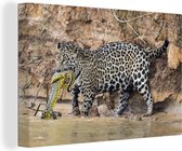 Peintures sur Toile Jaguar - Serpent - Water - 120x80 cm - Décoration murale