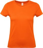 Oranje t-shirts met ronde hals voor dames - 100% katoen - Koningsdag / Nederland supporter S (36)