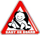 Non-branded Autosticker Baby On Board In Stoel 3d 6 X 6,5 Cm Rood