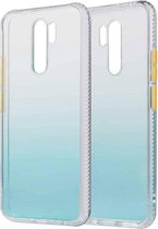 Voor Xiaomi Redmi 9 Gradient Shockproof TPU + acryl beschermhoes met afneembare knoppen (gradiënt groen)