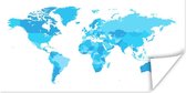 Wereldkaarten - Wereldkaart - Blauw - 160x80 cm