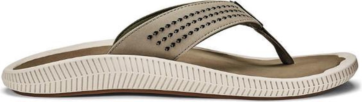 Olukai Ulele - Heren leren slippers - Clay/Mustang