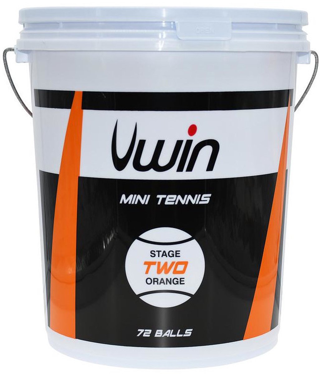 Uwin Tennisballen Stage 2 Junior Rubber/vilt Oranje 72 Stuks