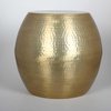 Table d'appoint orientale en aluminium Mohan aspect martelé | tabouret marocain