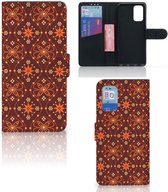 Telefoonhoesje Samsung Galaxy A32 4G | A32 5G Enterprise Editie Wallet Book Case Batik Brown