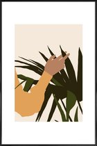 JUNIQE - Poster in kunststof lijst Tactility -30x45 /Groen & Roze