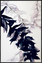 JUNIQE - Poster met kunststof lijst Falls Tide -13x18 /Grijs & Zwart