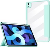 Siliconen magnetische splitsing horizontale flip lederen tas met houder & pen-sleuf & slaap- / wekfunctie voor iPad Air (2020) 10,9 inch (groen)