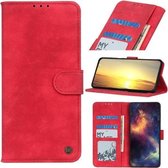 Voor Nokia C1 Plus Antilope Textuur Magnetische Gesp Horizontale Flip PU Leather Case met Kaartsleuven & Portemonnee & Houder (Rood)