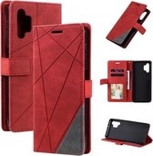 Voor Samsung Galaxy A32 5G Skin Feel Splicing Horizontale Flip lederen tas met houder & kaartsleuven & portemonnee & fotolijst (rood)