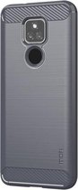 Voor Motorola Moto G Play 2021 MOFI Gentleness Series Brushed Texture Carbon Fiber Soft TPU Case (grijs)