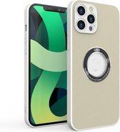 PU + PC + TPU mobiele telefoon beschermhoes voor iPhone 12 (beige)