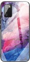 Voor Samsung Galaxy A02s (Amerikaanse versie) Beschermhoes met abstract marmerpatroon (abstract rood)