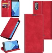 Voor Wiko Y51 Retro-skin Business magnetische zuignap lederen tas met houder & kaartsleuven en portemonnee (rood)