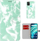 Voor UMIDIGI A9 Pro Cloud Fog Pattern Horizontale Flip Lederen Case met Houder & Kaartsleuf & Portemonnee (Mintgroen)