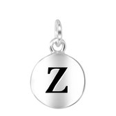 Zilveren hanger alfabet rhodiumplated - Z