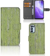Wallet Book Case OPPO Find X3 Lite Telefoon Hoesje Green Wood