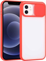 Sliding Camera Cover Design TPU beschermhoes voor iPhone 12 mini (rood)