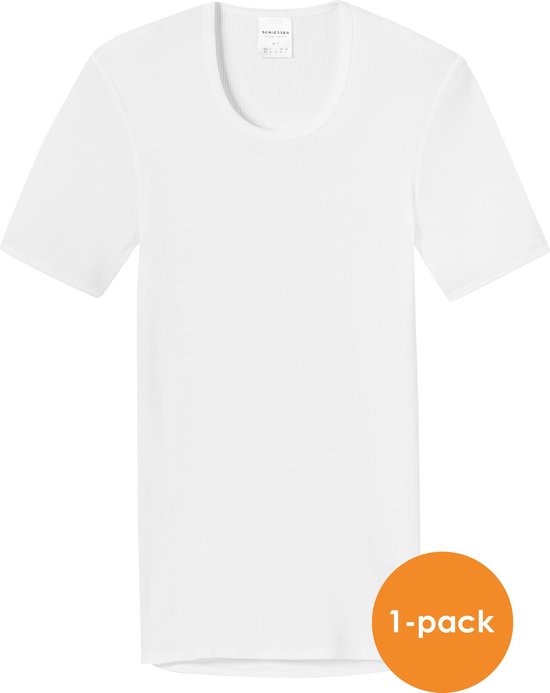 T-shirt SCHIESSER Original Classics (1-pack) - Doppelribb avec col en O - blanc - Taille: M