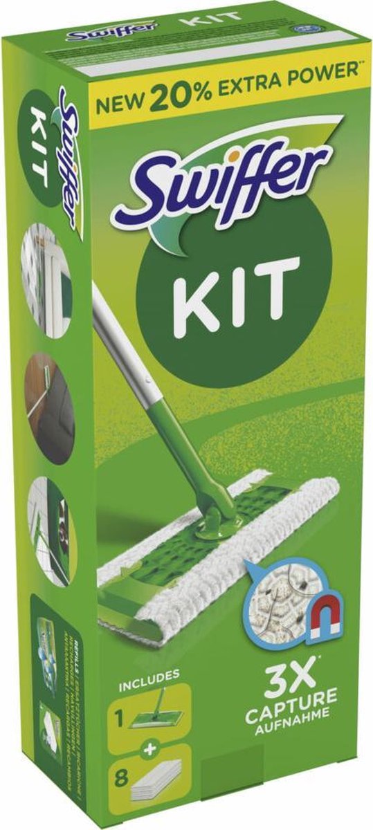 Kit balai Swiffer Dry + Wet et 11 lingettes Swiffer