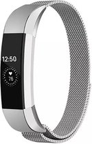Milanees Smartwatch bandje - Geschikt voor  Fitbit Alta / Alta HR Milanese band - zilver - Maat: L - Horlogeband / Polsband / Armband