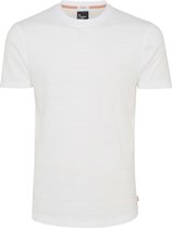 Tony | T-shirt structuur wit
