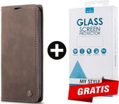 Hoesjes Centrum Telefoonhoesje - Book Case - Geschikt Voor Apple IPhone Xs Max - Bruin