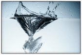 Spattend water closeup - Foto op Akoestisch paneel - 120 x 80 cm