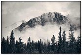 Misty Mountain Forest - Foto op Akoestisch paneel - 90 x 60 cm