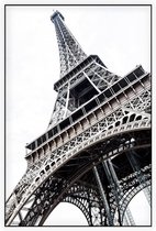 Constructie-details Eiffeltoren van onderaf in Parijs - Foto op Akoestisch paneel - 80 x 120 cm