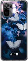 6F hoesje - geschikt voor Xiaomi Redmi Note 10 Pro -  Transparant TPU Case - Blooming Butterflies #ffffff