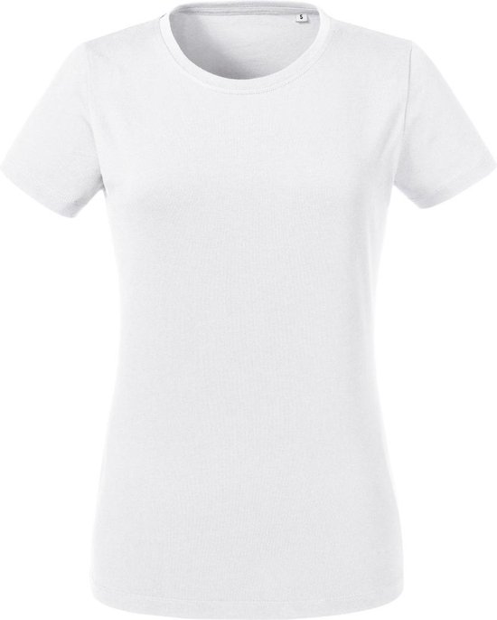 Russell Dames/dames Zwaargewicht T-Shirt met korte mouwen (Wit)