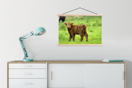 Veau Highlander écossais appelle à son genre affiche textielposter lamelles vierge 90x60 cm