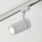 Arcchio - railverlichting - 1licht - aluminium, kunststof - H: 26 cm - wit (RAL 9016) - Inclusief lichtbron