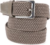 Suitable Geweven Riem Taupe Khaki - maat 105