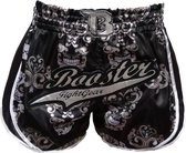 Booster Muay Thai Short Retro Skull Zwart Maat Kickboxing Shorts Booster: XL = maat 33/34 | 80-90kg