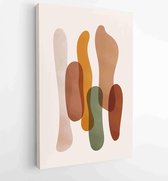 Abstract art background vector. Modern Nature shape line art wallpaper 3 - Moderne schilderijen – Vertical – 1934355023 - 40-30 Vertical