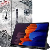 FONU Smart Folio Hoes Samsung Galaxy Tab S8 - Tab S7 - Eiffeltoren