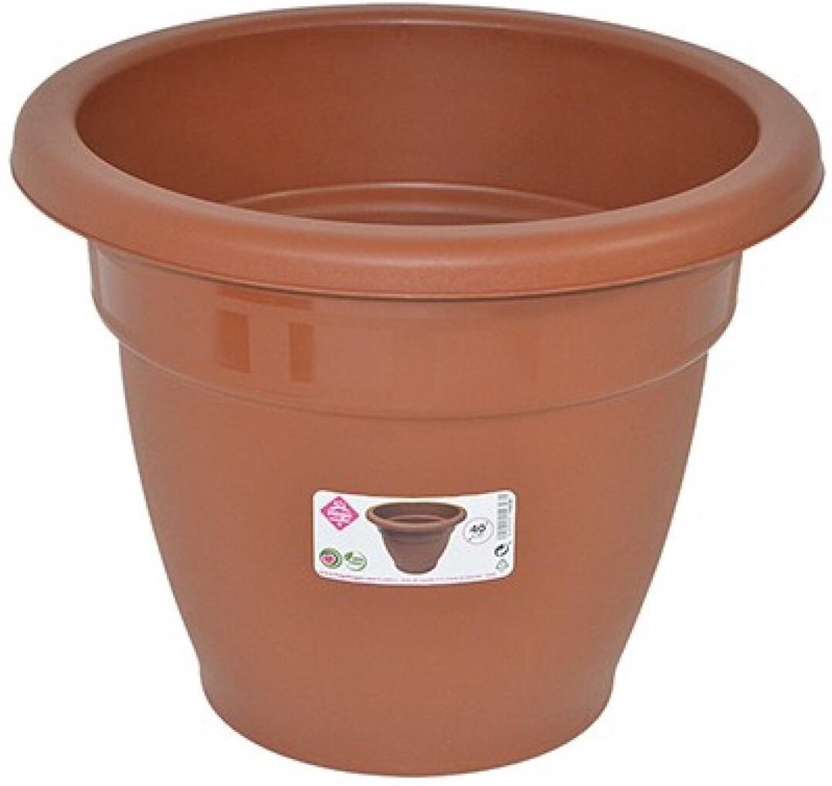 Tymar Bloempot, sierpot, set van 2, ronde vorm (2 stuks), antraciet, diameter 40 cm