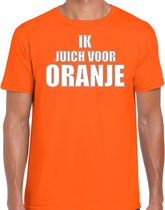 Oranje fan t-shirt voor heren - ik juich voor oranje - Holland / Nederland supporter - EK/ WK shirt / outfit L