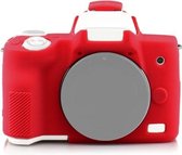 Richwell Silicone Armor Skin Case Body Cover Protector voor Canon EOS M50 Body digitale camera (rood)