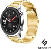 Stalen Smartwatch bandje - Geschikt voor  Xiaomi Amazfit GTR stalen band - goud - 47mm - Strap-it Horlogeband / Polsband / Armband