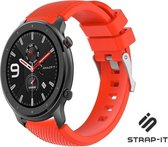 Siliconen Smartwatch bandje - Geschikt voor  Xiaomi Amazfit GTR silicone band - rood - 42mm - 42mm - Strap-it Horlogeband / Polsband / Armband