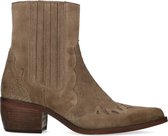 Sacha - Dames - Taupe suède cowboylaarzen - Maat 37