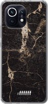 6F hoesje - geschikt voor Xiaomi Mi 11 -  Transparant TPU Case - Dark Golden Marble #ffffff