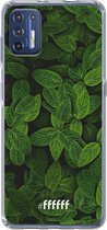 6F hoesje - geschikt voor Motorola Moto G9 Plus -  Transparant TPU Case - Jungle Greens #ffffff