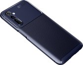 Mobigear Hoesje geschikt voor Realme 6 Telefoonhoesje Flexibel TPU | Mobigear Racing Backcover | 6 Case | Back Cover - Blauw