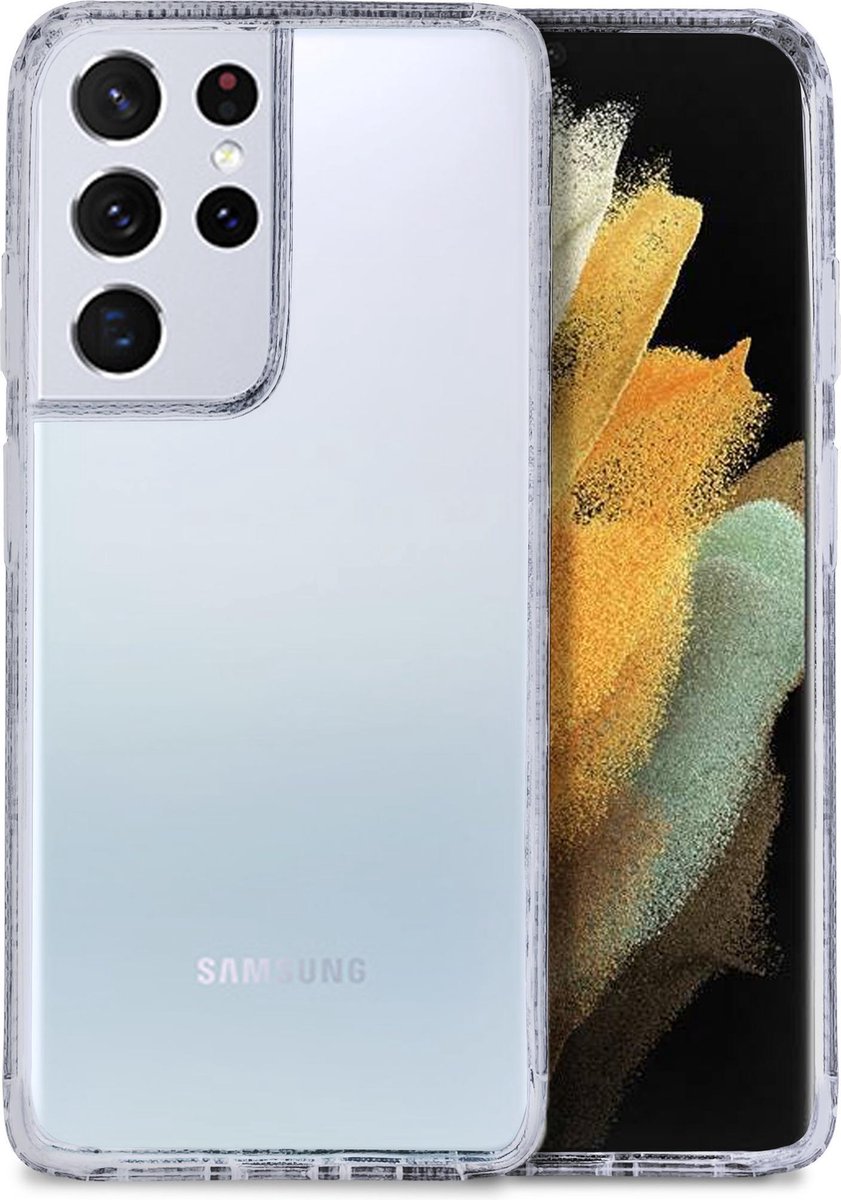 Høyde - German Bayer TPU Softcase hoes - Verkleurd Niet - Geschikt voor Samsung Galaxy S21 Ultra - Transparant