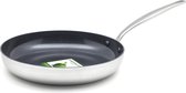 Bol.com GreenPan Barcelona Evershine koekenpan 24cm - zilver - inductie - PFAS-vrij aanbieding
